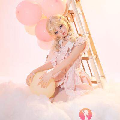 SHEDOLL 東笙（トウショウ）152cm｜Aカップ清楚系 · 淡桜リボンドレス｜綿肌軽量ボディ｜雲上の同棲人形